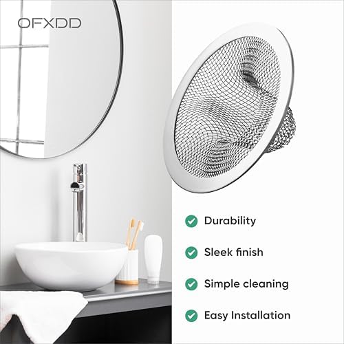 OFXDD Hair Catcher Bath Tub Mesh 3 Stainless Steel