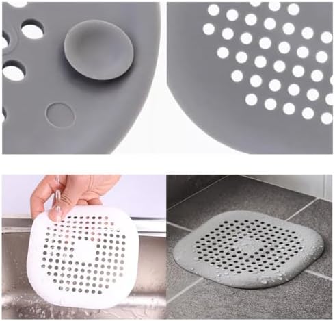 Uonlytech 3pcs Silicone Drain Cover with Suction Cup