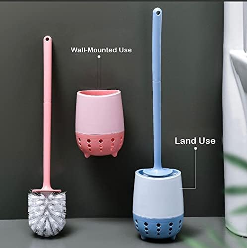 HomeCloud Toilet Brush with Holder and Drip Tray