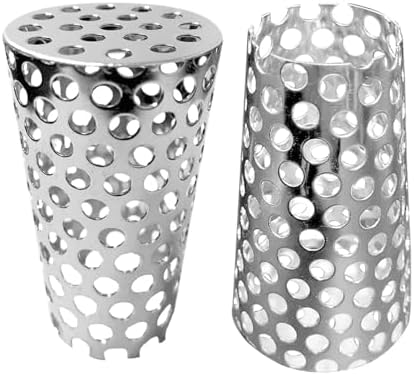 2-Pack 304 Stainless Steel Floor Drain Covers with Hair Catcher 1