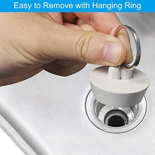 Hibbent 6-Piece Drain Stopper Set White 1