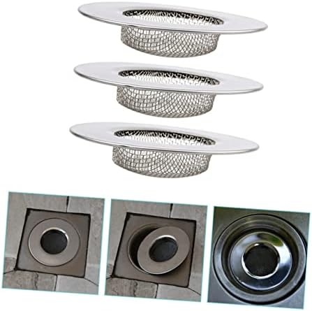 NUOBESTY 3Pcs Stainless Steel Drain Hair Catcher
