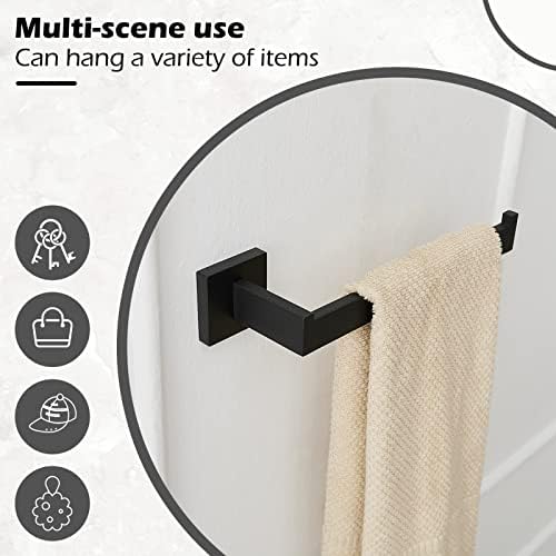 Matte Black Stainless Steel Towel Bar