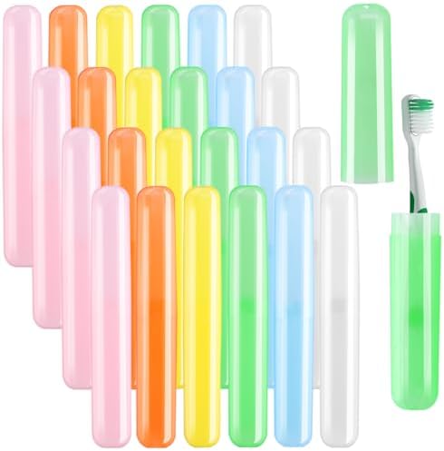 HOFASON 24PCS Travel Toothbrush Holders in Bulk 8x12x08 Inch