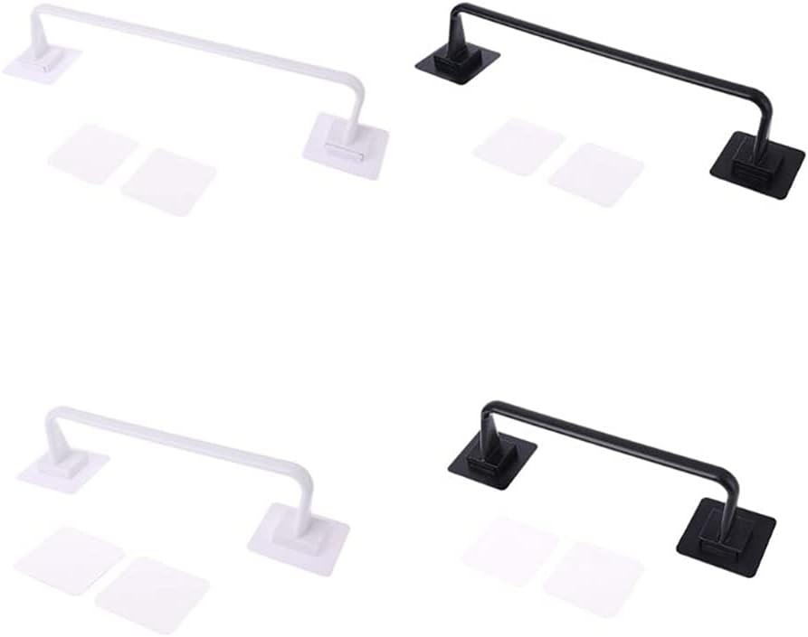 BOCbco Black Self-Adhesive Towel Rail