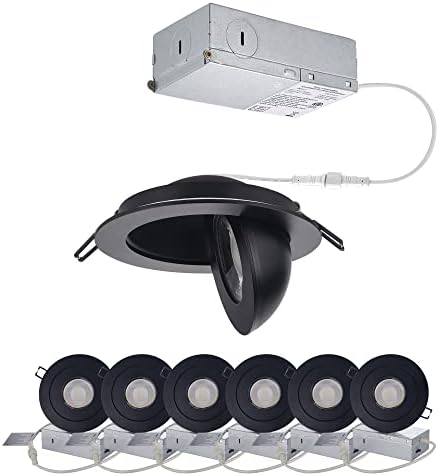 POPANU 4 Inch LED Rechargeable Recessed Light 6 Pack