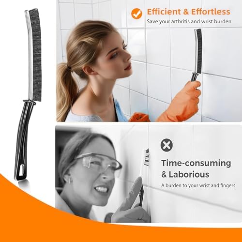 3Pcs Hard Bristled Crevice Cleaning Brush for Kitchen Bathroom Car