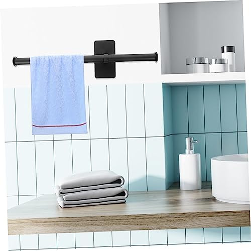 Luxshiny Wall Mounted Towel Bar No Drill Bathroom Organizer