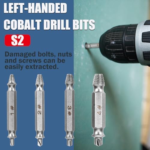 Damaged Screw Extractor Set for Stripped Screws Nuts Bolts