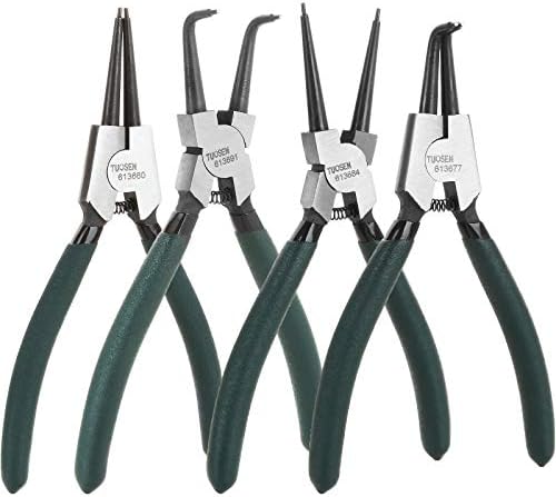 4-Piece 7-Inch Snap Ring Pliers Set for Heavy Duty Use