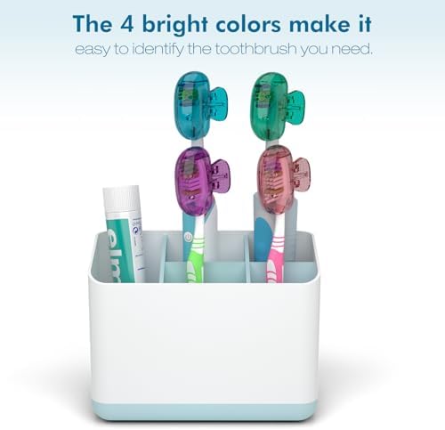 Nincha 4-Pack Multicolor Toothbrush Covers