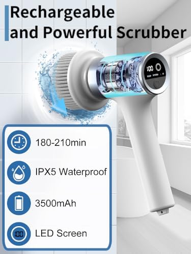 EASETIME Electric Spin Scrubber with 9 Replaceable Heads 1