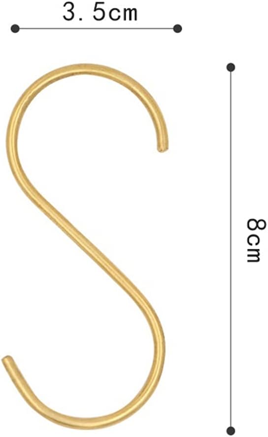 ANNBKA 3pcs Brass Hook Wall-Mounted Towel Bar