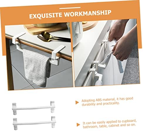 2Pcs Plastic Towel Holders Wall Mounted Storage Rack