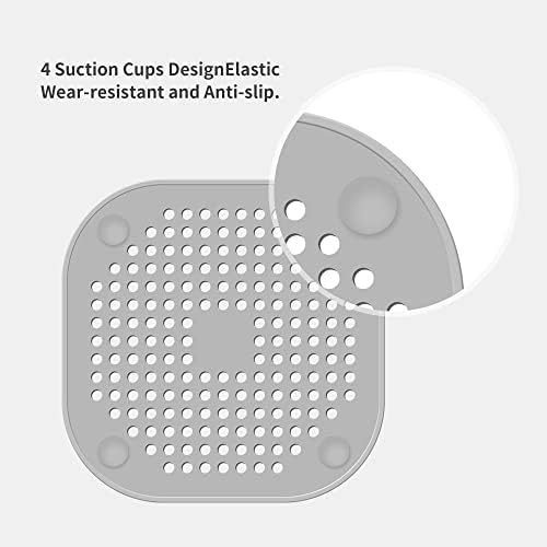LIEVUIKEN Drain Hair Catcher 2 Pack with 4 Suction Cups