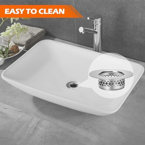 NADTLSS 3 Pack Bathroom Sink Strainer 125 Drain Hair Catcher Stainless Steel