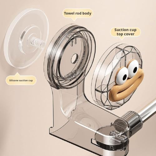 Adjustable Suction Cup Towel Holder for Shower Door No Drilling