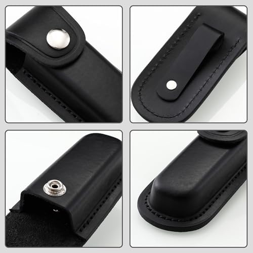 Qtcial Pocket Knife Sheath Black 4 Inch EDC Case