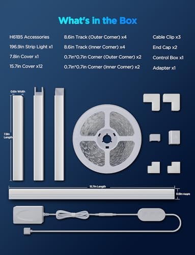Govee 164ft RGBIC LED Strip Lights with Covers 1