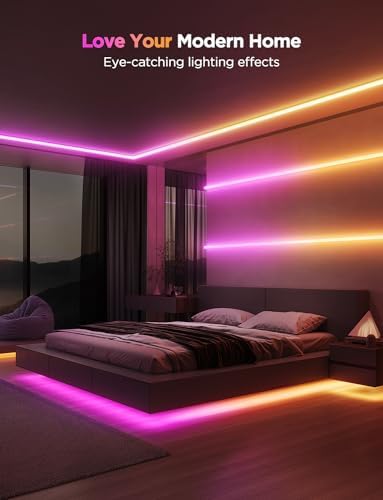 Govee 164ft RGBIC LED Strip Lights with Covers 1