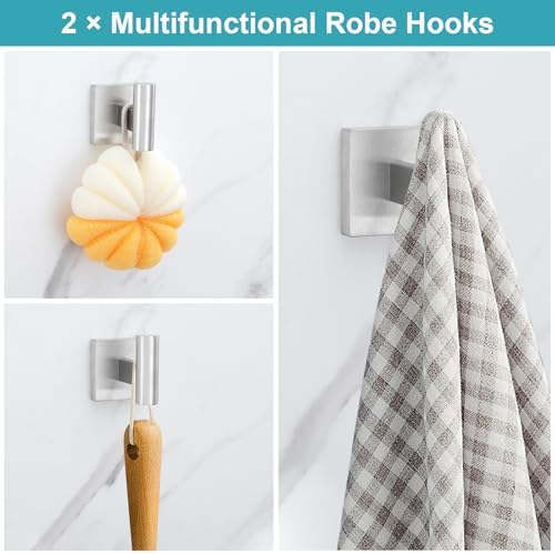 Brushed Nickel Towel Bar Set 5 Piece Bathroom Hardware