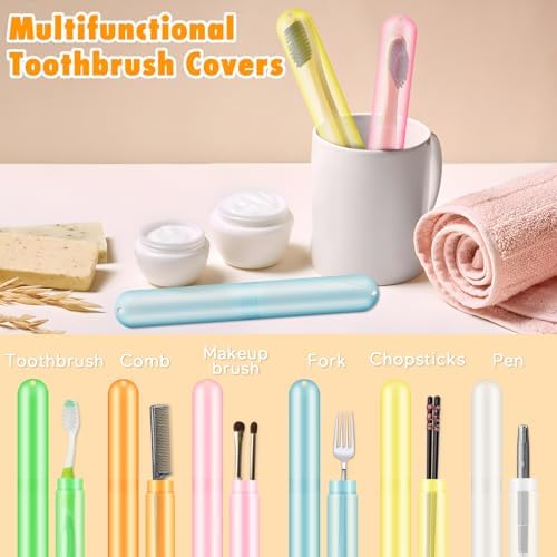 HOFASON 24PCS Travel Toothbrush Holders in Bulk 8x12x08 Inch