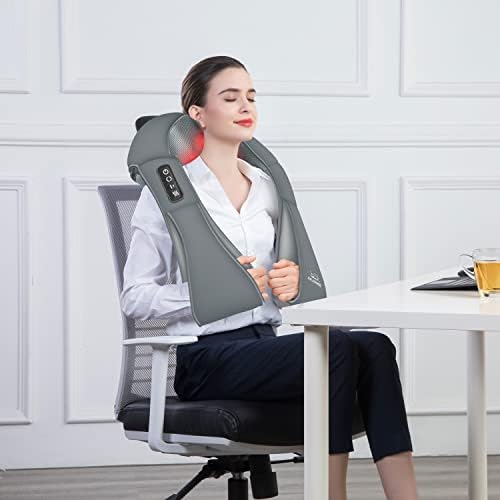 Snailax Shiatsu Neck Massager with Heat and Deep Kneading