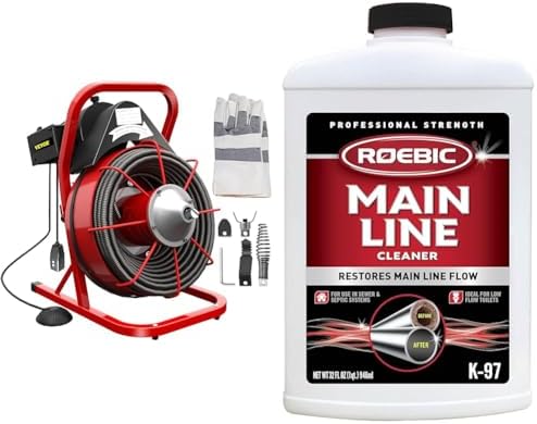 VEVOR 75Ft Drain Auger with 370W Motor and Bacteria Cleaner