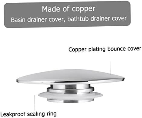 DIYEAH Zinc Alloy Pop Up Drain Cover for Tub and Sink