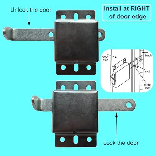 Garage Door Side Lock Heavy Duty Galvanized Steel Deadlock