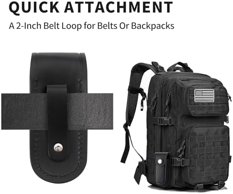 Qtcial Pocket Knife Sheath Black 4 Inch EDC Case
