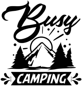 Busy Camping Bathroom Wall Sticker Reusable Decal