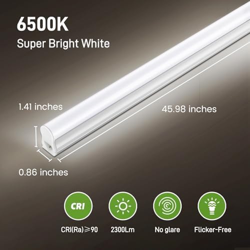 Pak 4FT LED Shop Light 6-Pack Cool White 2300LM