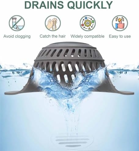 TAPPOP Drain Hair Catcher 2 Pack - Foldable for Shower and Bathtub