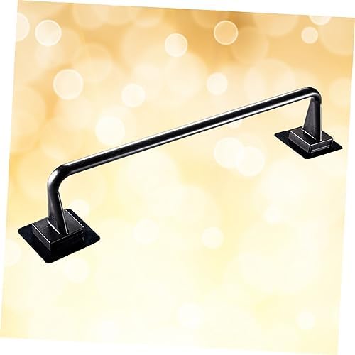 VILLCASE Wall Mounted Towel Bar Black Plastic
