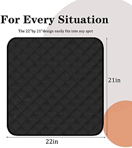 RIQINXIN Waterproof Chair Pads 2Pcs 4-Layer Design 21x22in Blue