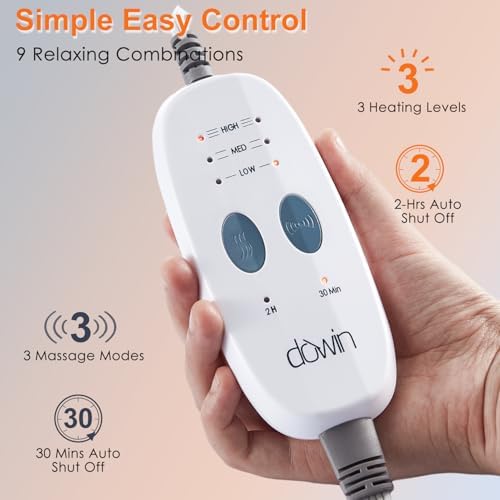 Dowin Weighted Heating Pad with Massager - 12x24 Blue