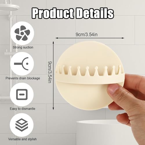 Tinoaly Shower Hair Catcher with 17 Suction Cups 1