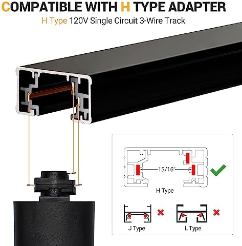 VANoopee H Track Lighting Rails Kit 66FT Black 1