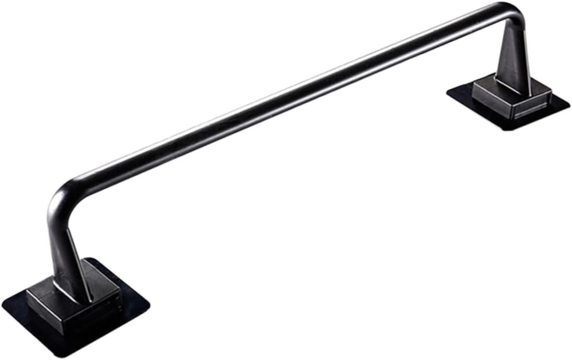 Heavy Duty No Drill Plastic Towel Bar Black