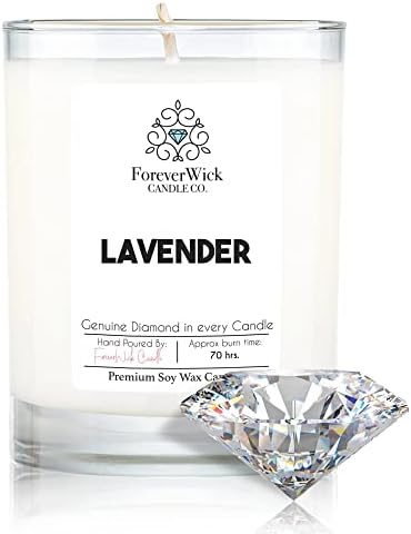 Lavender Magnolia Surprise Candle with Diamond Inside