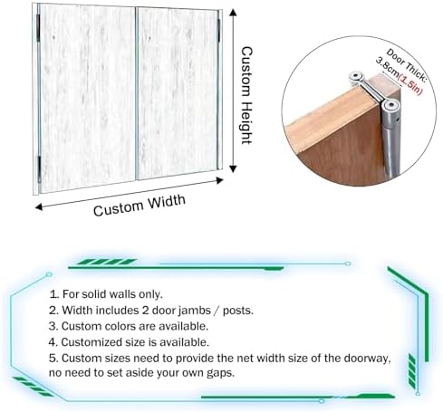 Custom Size Swinging Door with Auto-Closing Mechanism