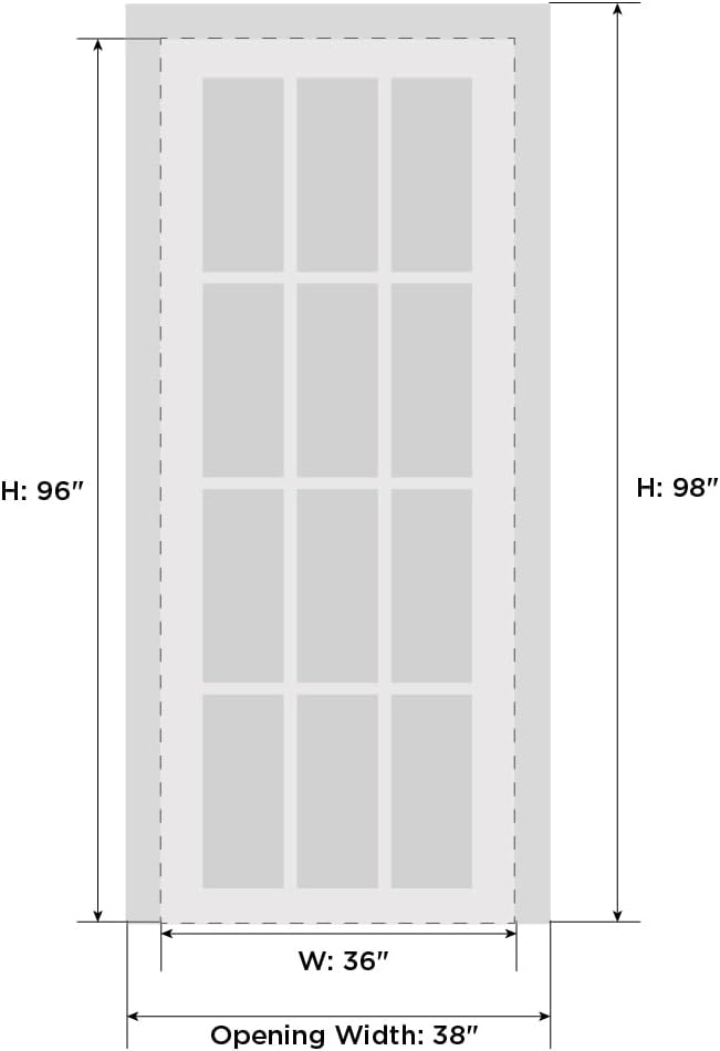 SARTODOORS - 36x96 Solid Core White Door with Hardware