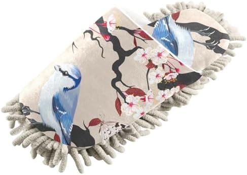 Sinestour Bird Cherry Mop Slippers for Floor Cleaning
