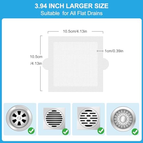 Qoosea 30 Pack Disposable Drain Hair Catcher