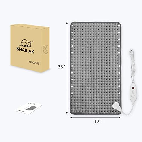 Snailax Heating Pad Foot Warmer with 6 Temperature Settings and Auto Shut Off