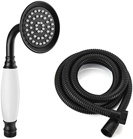 Heyalan Handheld Sprayer Matte Black Brass Showerhead