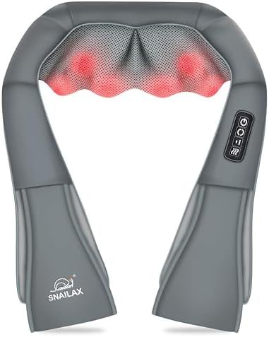 Snailax Shiatsu Neck Massager with Heat and Deep Kneading