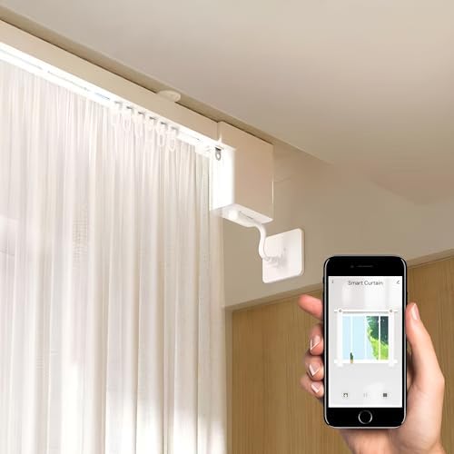Smart Curtain Track System with Mini Zigbee Motor and App Control