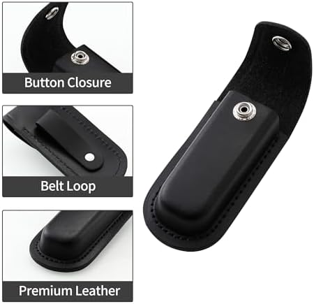 Qtcial Pocket Knife Sheath Black 4 Inch EDC Case